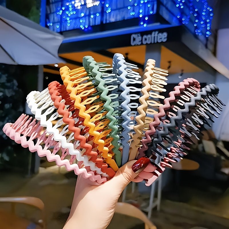 11pcs Colorful Resin Hair Bands Durable, Hair Accessorie - ET