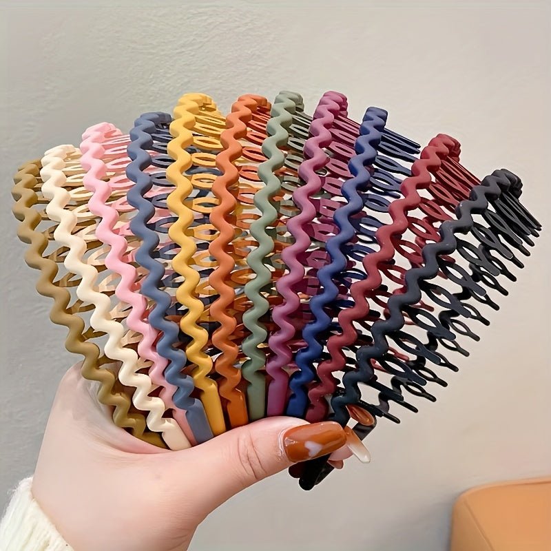 11pcs Colorful Resin Hair Bands Durable, Hair Accessorie - ET