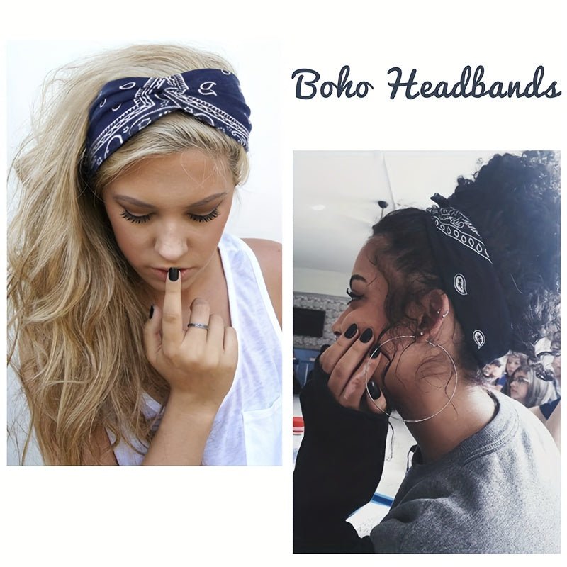5pcs Bohemian Paisley Headbands - ET