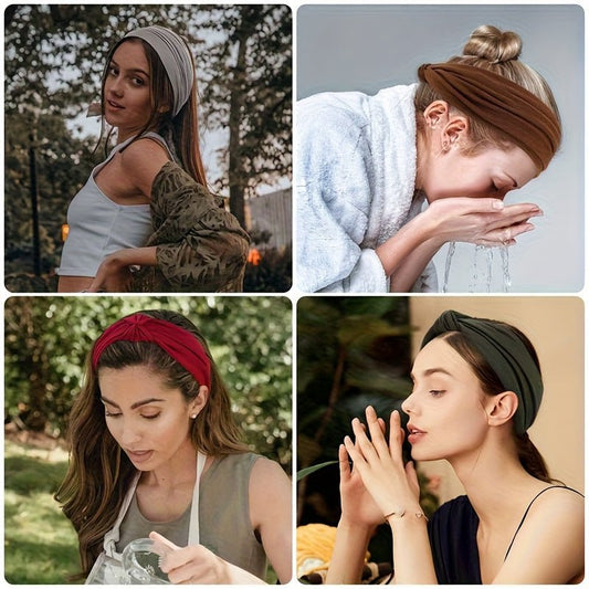 5pcs Soft Wide Headbands - ET