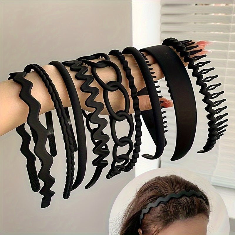 9pcs Toothed Headbands - ET