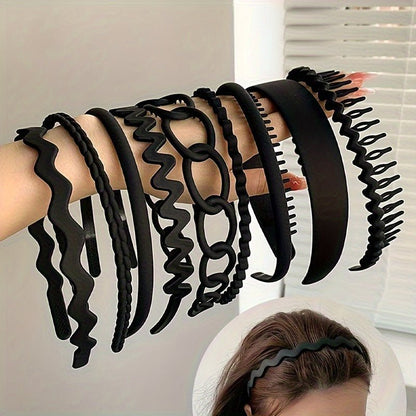9pcs Toothed Headbands - ET