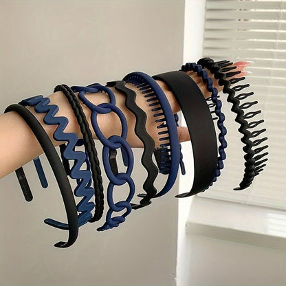 9pcs Toothed Headbands - ET