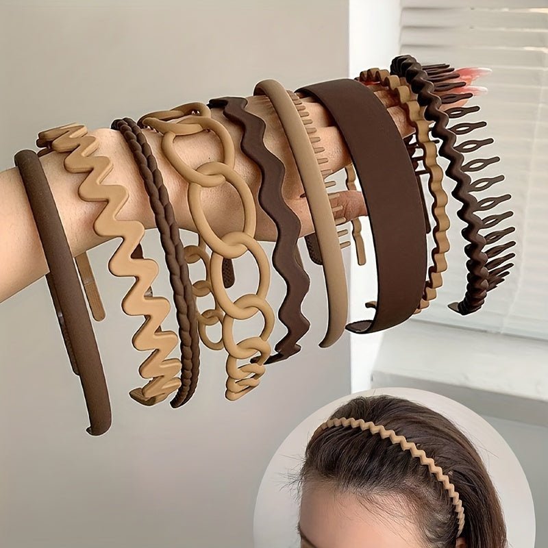 9pcs Toothed Headbands - ET