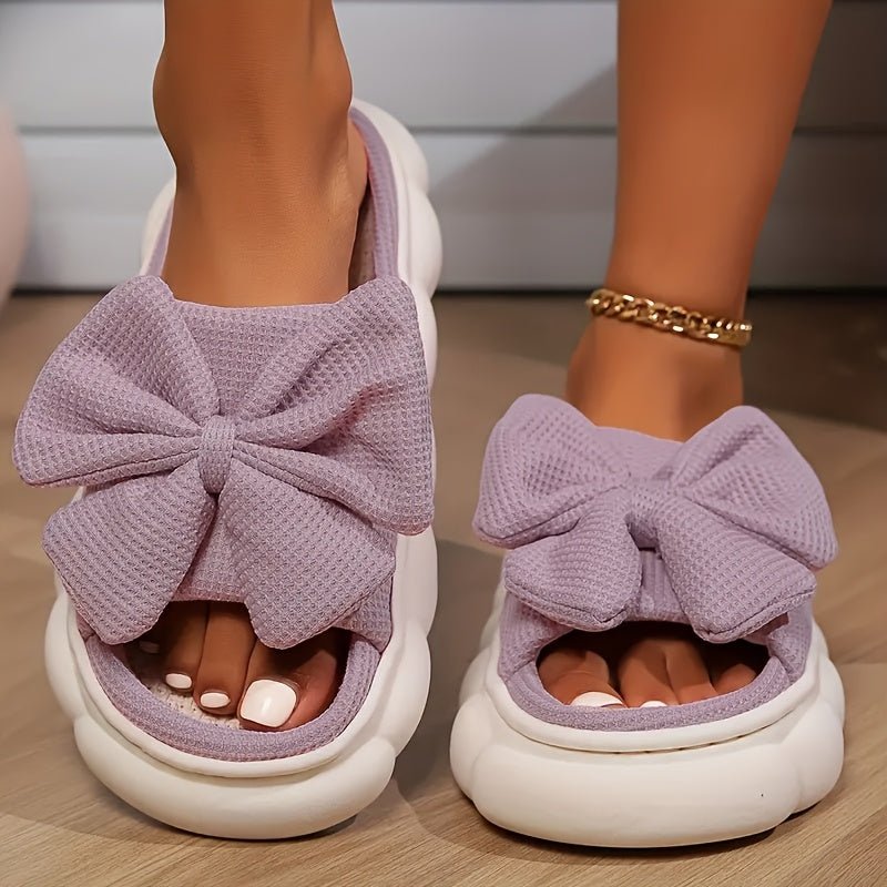 Bow Linen Slippers - ET