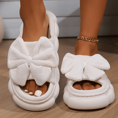 Bow Linen Slippers - ET
