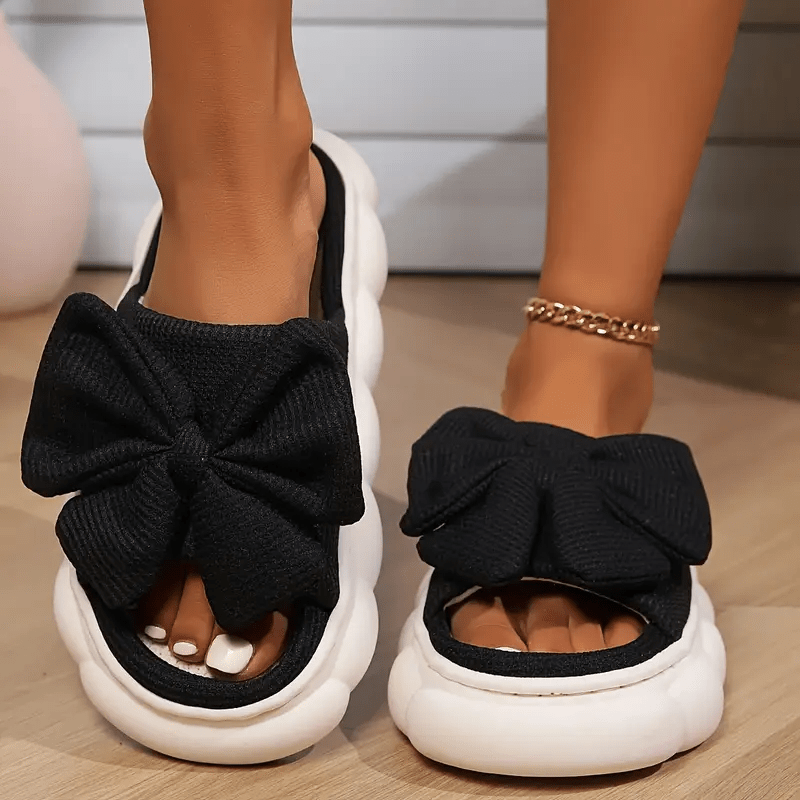 Bow Linen Slippers - ET