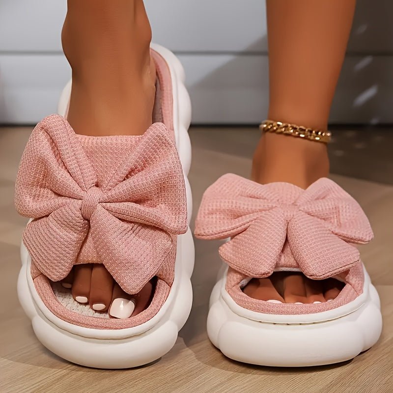 Bow Linen Slippers - ET