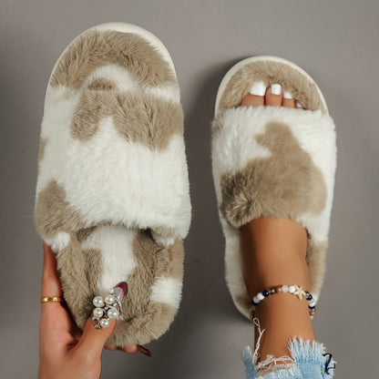 Cozy Fluffy Faux Furry House Slippers - ET
