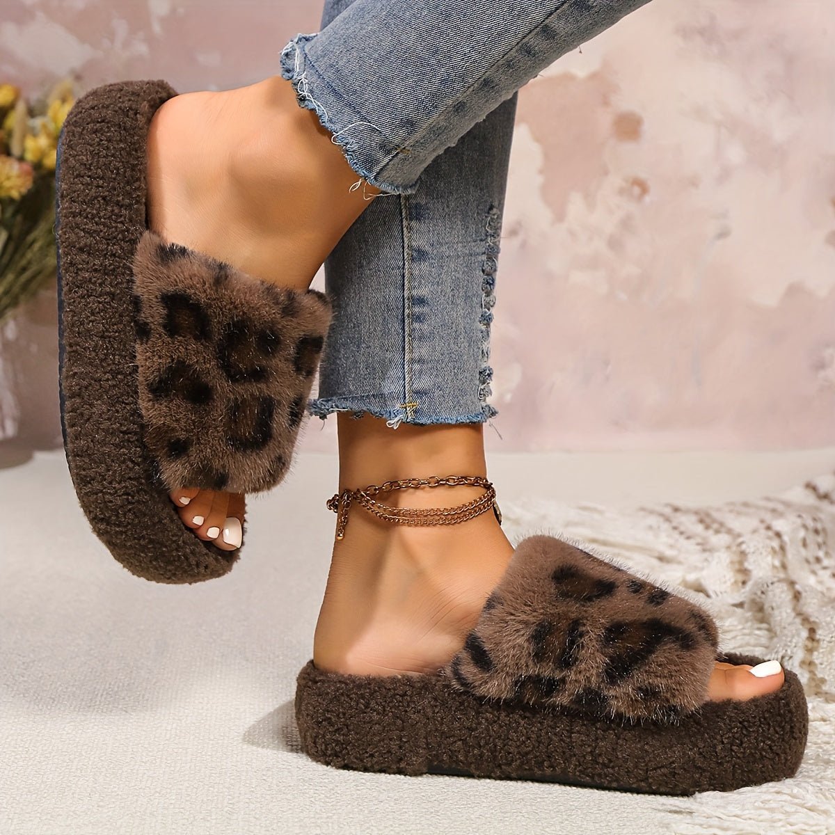 Cozy Leopard Slippers for Women - ET