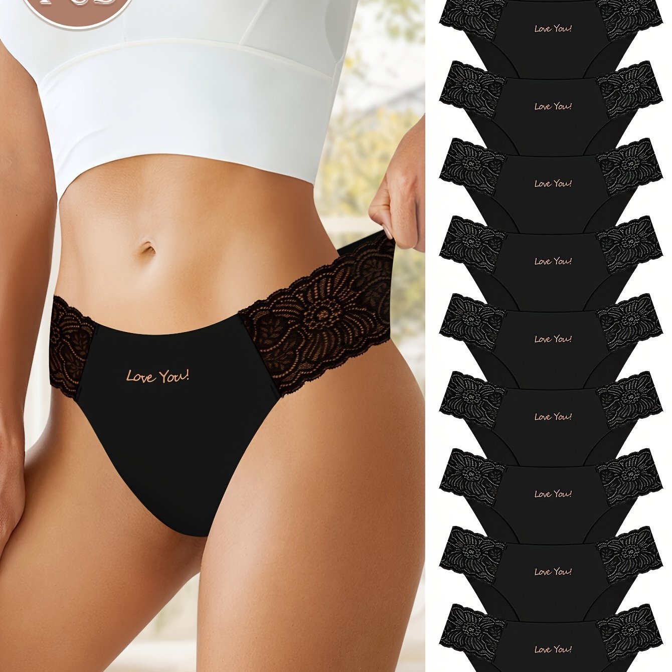 Low - Rise Lace Panties - ET