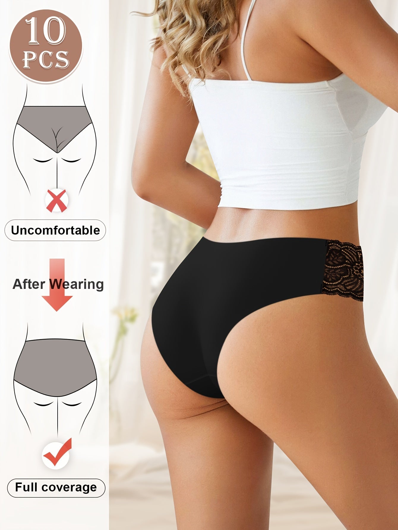 Low - Rise Lace Panties - ET