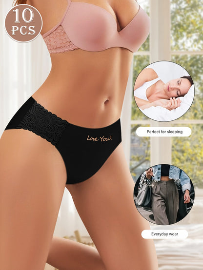 Low - Rise Lace Panties - ET