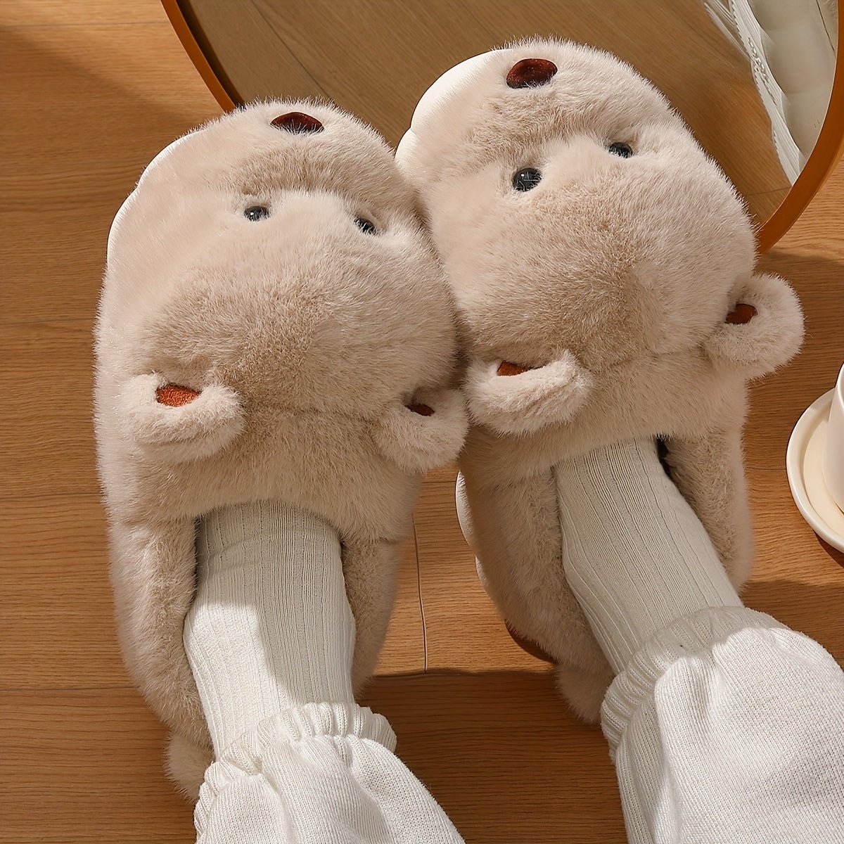 Plush Bear Slippers - ET