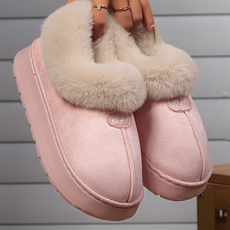Preppy Slip on Furry Slippers - ET