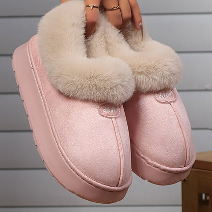 Preppy Slip on Furry Slippers - ET