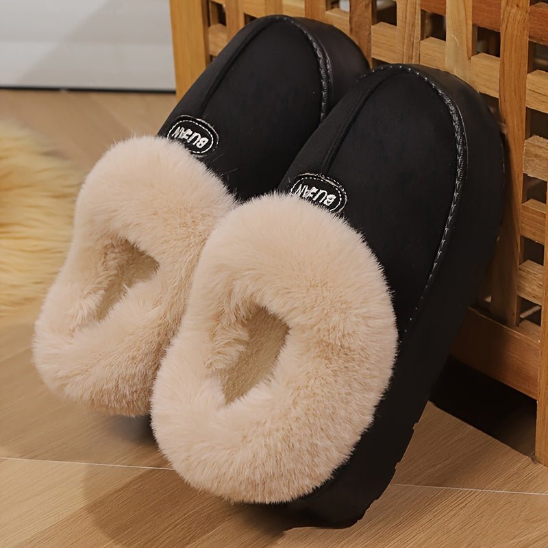Preppy Slip on Furry Slippers - ET