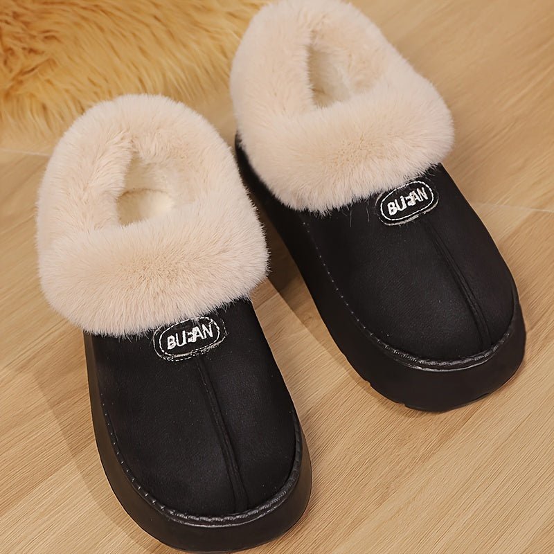 Preppy Slip on Furry Slippers - ET