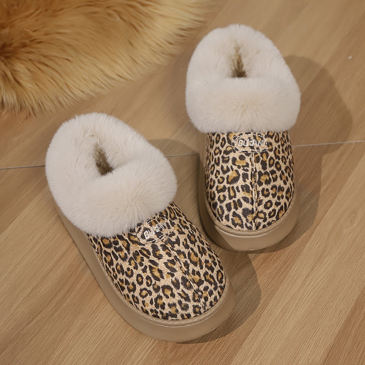 Preppy Slip on Furry Slippers - ET