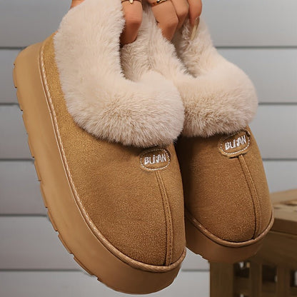 Preppy Slip on Furry Slippers - ET
