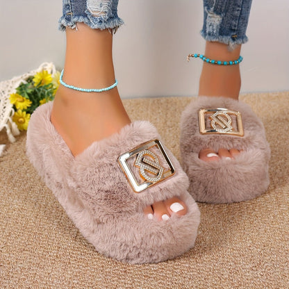 Slippers with Metallic Buckle - ET