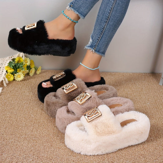 Slippers with Metallic Buckle - ET
